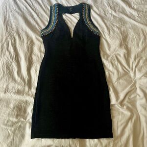 *SOLD* H&M beaded bodycon crinkle dress